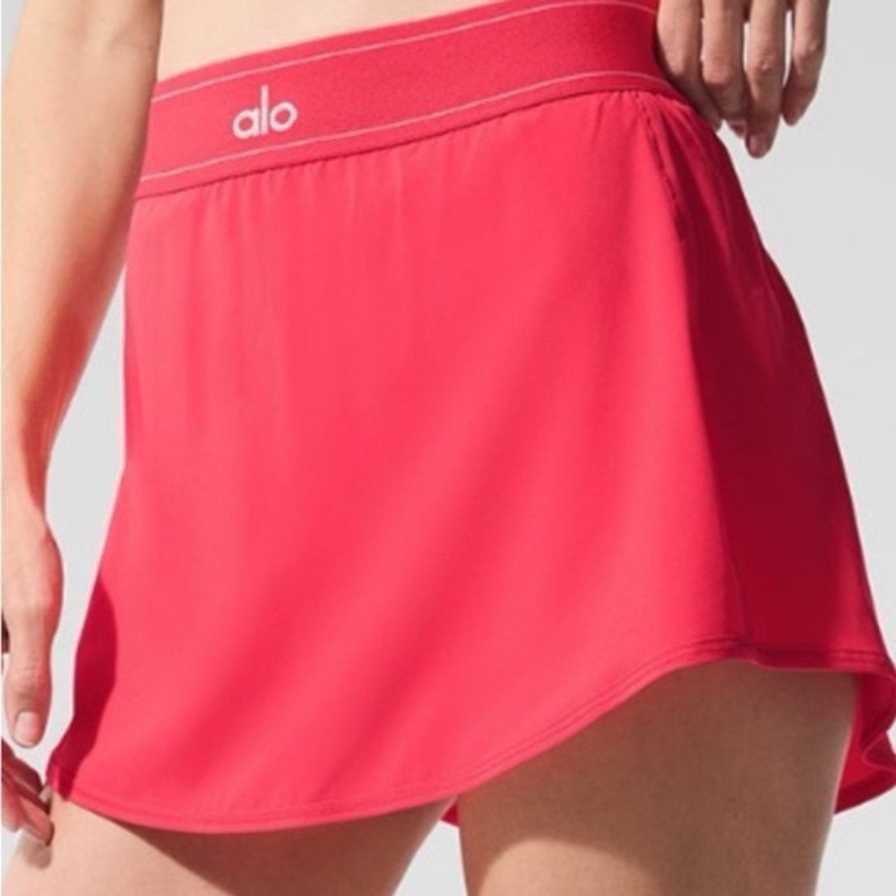 NWT Alo Yoga Match Point Tennis Skirt Candy Red Size XS